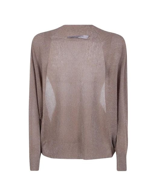 D.exterior Brown Lurex-Embellishment Cardigan