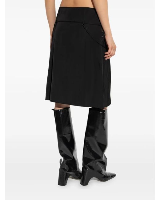 Vetements Black Lace-Insert Slip Mini Dress