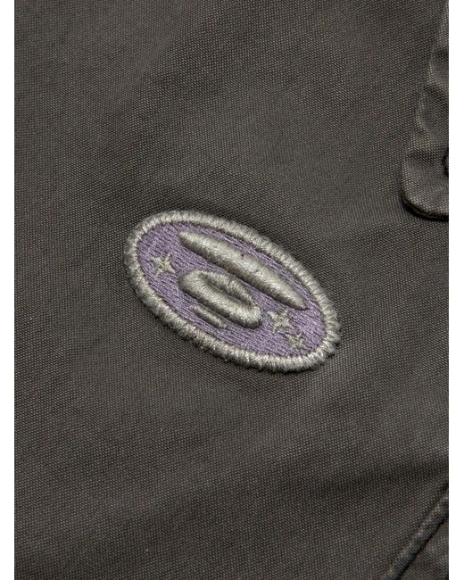 Aape By A Bathing Ape Gray Logo-Patch Trousers