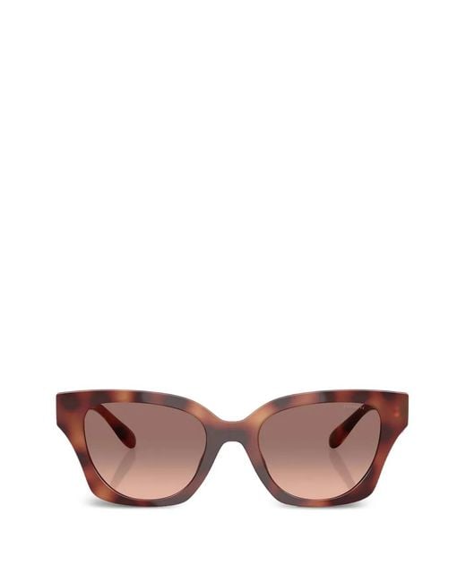 COACH Pink Tortoiseshell-Effect Cat-Eye Sunglasses