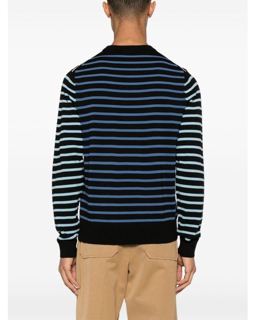 PS by Paul Smith Blue Striped Crew-neck Jumper for men