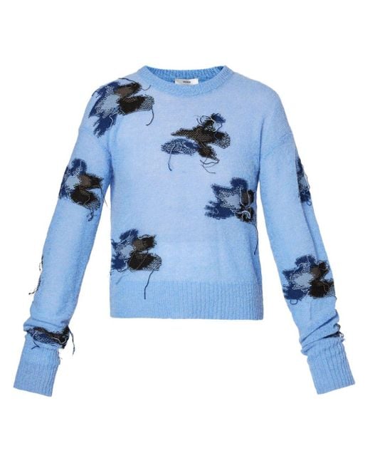 Erdem Blue Intarsia Sweater