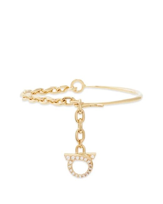 Ferragamo Metallic Catene Crystal-Embellished Bracelets