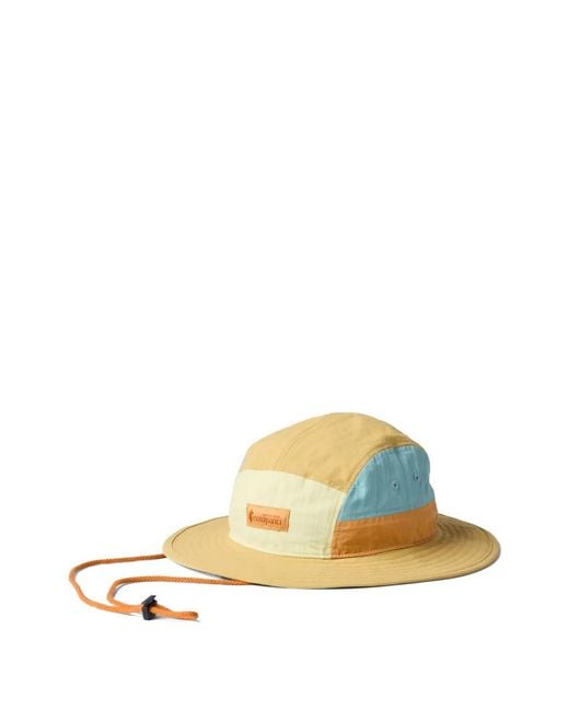 COTOPAXI Yellow Tech Drawstring Bucket Hat for men