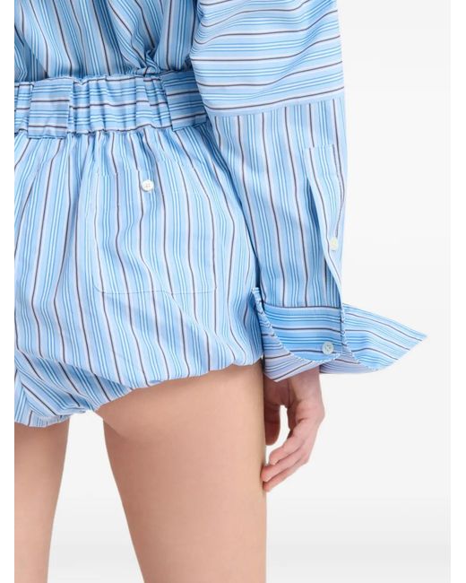 Marni Blue Light Striped Poplin Bloomers