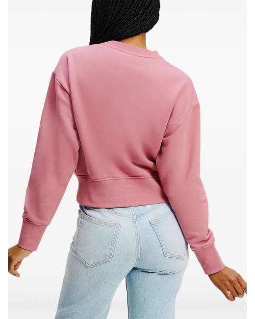 Karl Lagerfeld Pink Logo-Print Sweatshirt