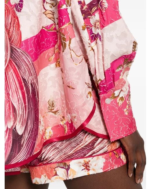 F.R.S For Restless Sleepers Pink Fil-Coupé Swan Shirt