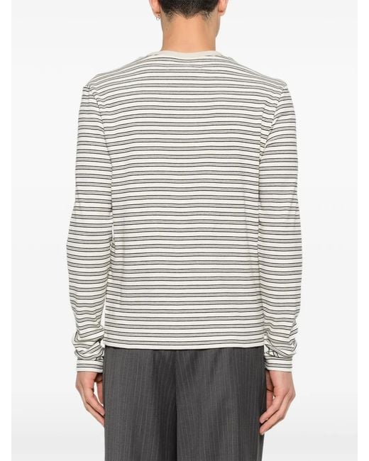 TONYWACK White Striped Sweatshirt for men