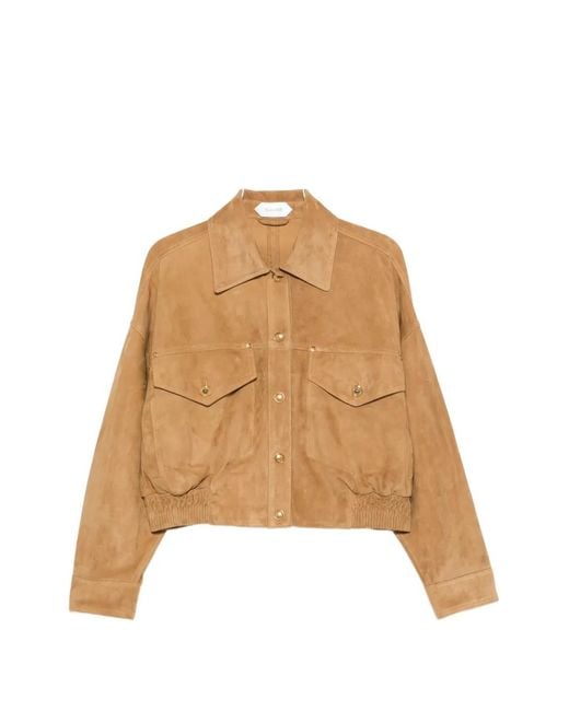 Versace Natural Suede-Effect Leather Jacket