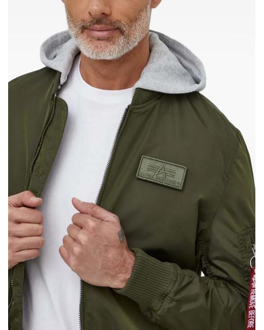 Alpha Industries MA-1 TT Bomberjacke mit Kapuze in Green für Herren