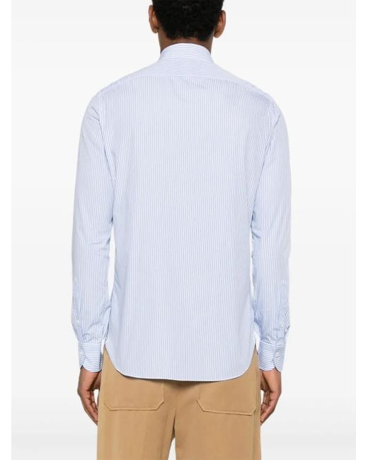 Camicia A Righe di Borriello in White da Uomo