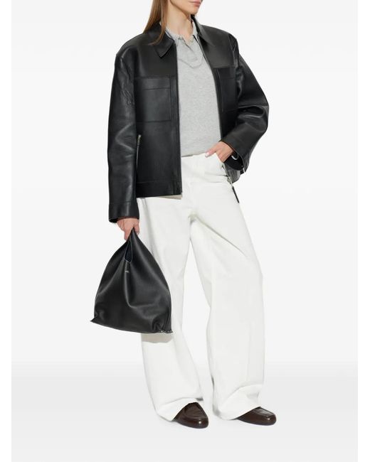 Samsøe & Samsøe Black Veste Sastevie En Cuir