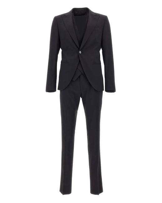 メンズ Corneliani シングルスーツ Black