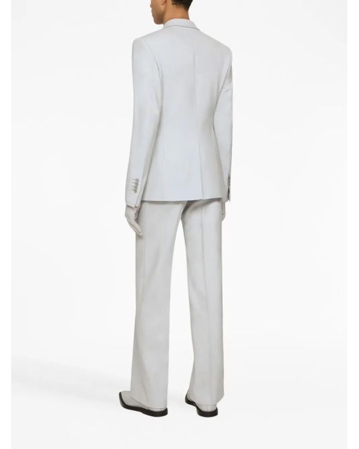 Dolce & Gabbana Gray Single-Breasted Wool Blazer for men