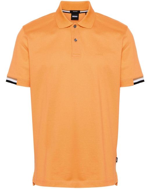 Boss Poloshirt Met Logo-applicatie in het Orange voor heren
