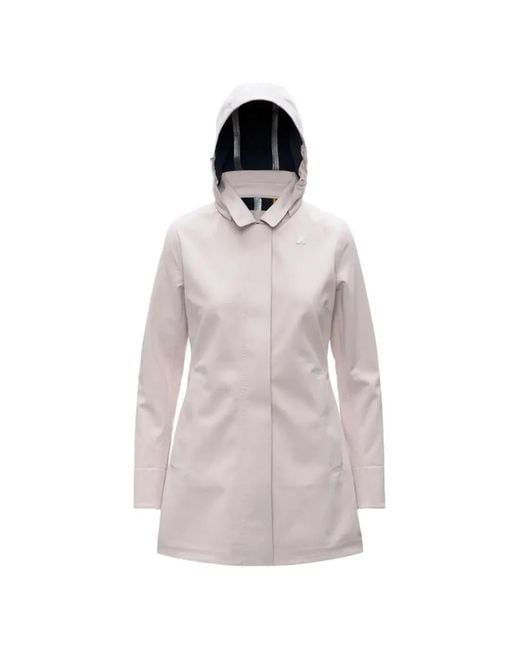 K-Way Pink Mathy Bonded Hooded Jacket
