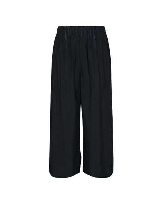 Issey Miyake Black Elasticated Pleated Trousers for men