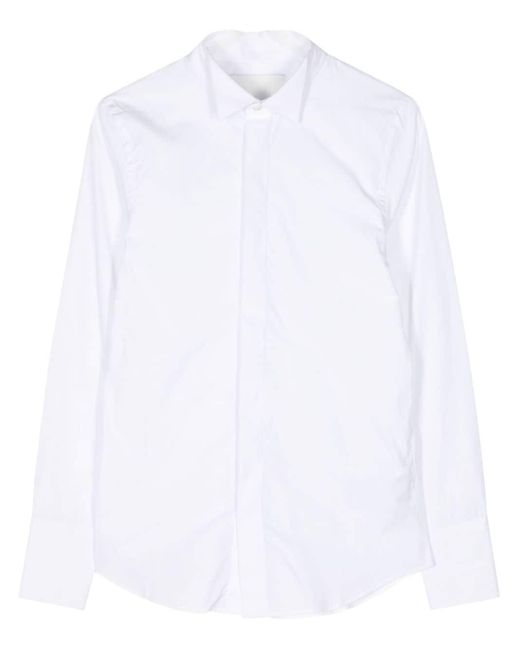 Sa Su Phi White Classic Collar Cotton Shirt