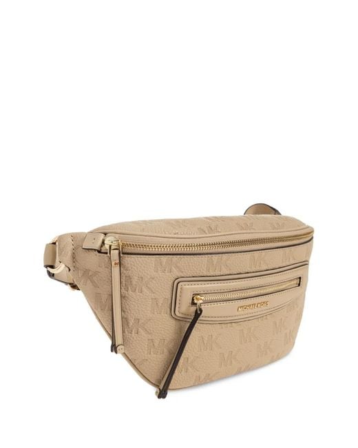 MICHAEL Michael Kors Natural Jet Set Travel Logo-Embossed Belt Bag