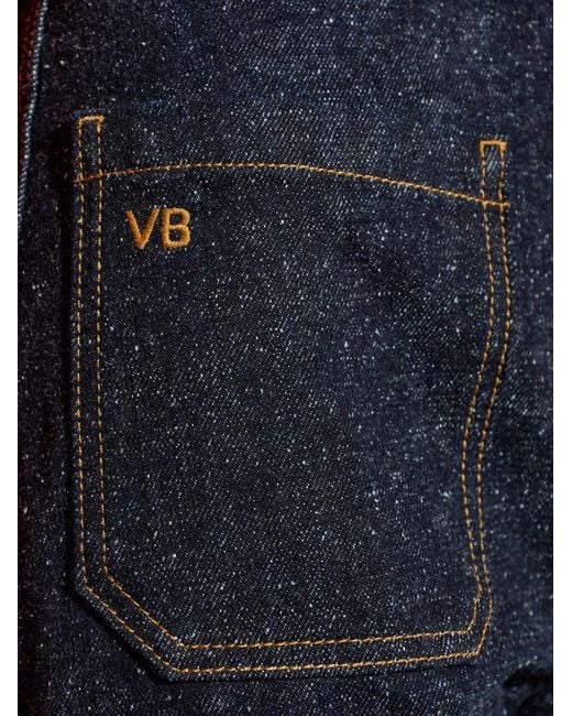 Victoria Beckham Blue Jean Alina À Patch Logo