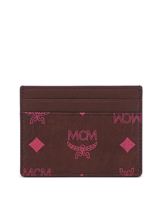 MCM Purple Aren Visetos Card Case for men