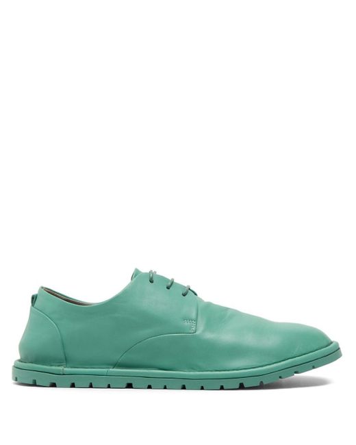 Marsèll Green Sancrispa Leather Derby Shoes for men
