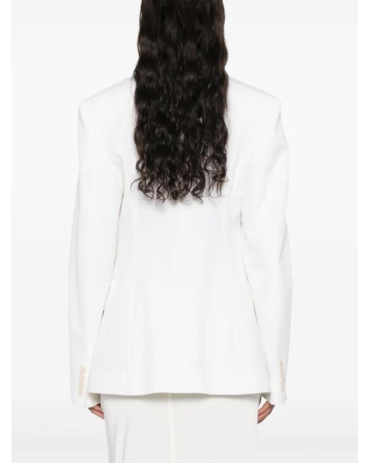 Stella McCartney White Single-Breasted Blazer