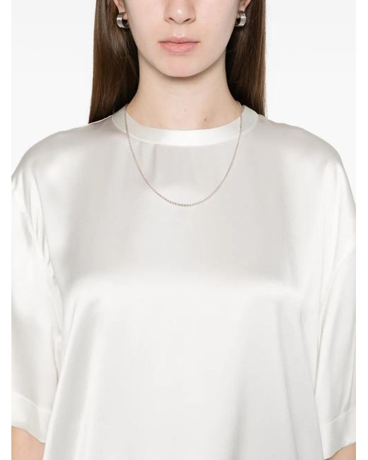 Totême  White Satin T-Shirt