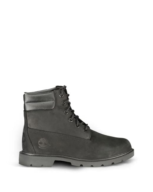 Timberland Black Lace-Up Combat Boots