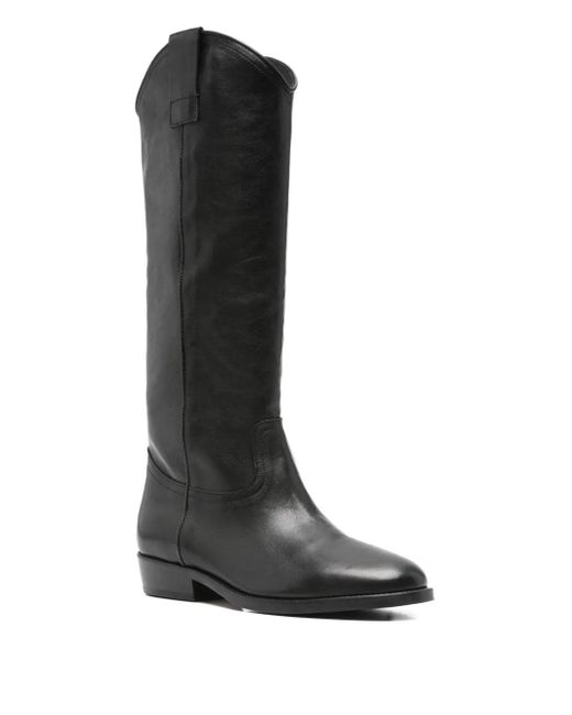 CURIOSITÉ Black 30Mm Leather Knee-High Boots