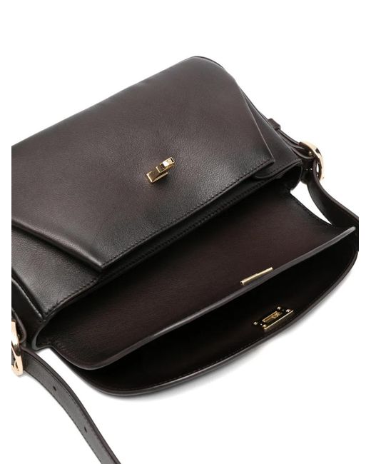 Sandro Black Sac Porté Épaule Médium En Cuir Le Mambo