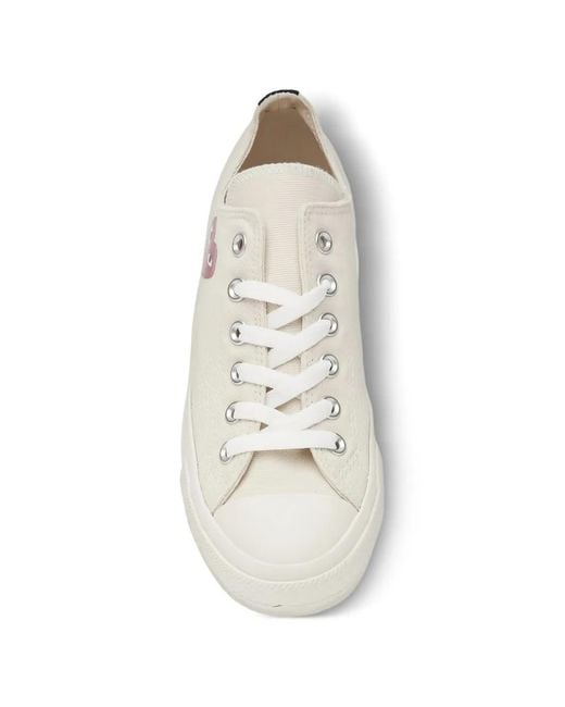 Comme des Garçons White X Converse Chuck 70 Big Heart Sneakers