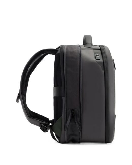 Piquadro Green Logo-Patch Expandable Backpack for men