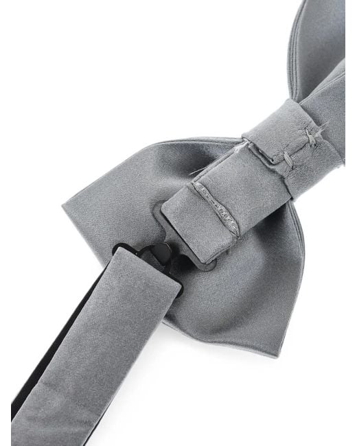 Corneliani Gray Code Silk Satin Bow Tie for men
