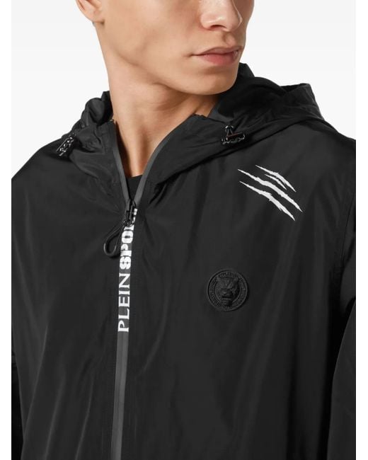 Philipp Plein Windjack Met Capuchon in het Black voor heren