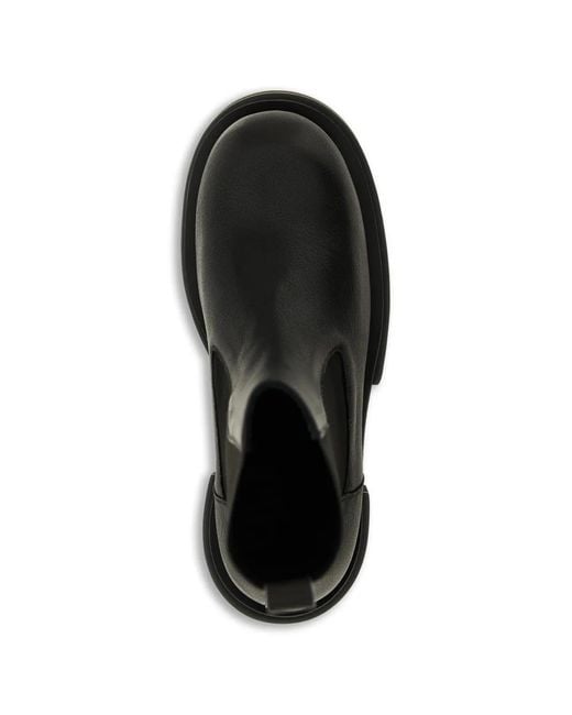 Rick Owens Black Beetle Bogun Leather Chelsea Boots for men