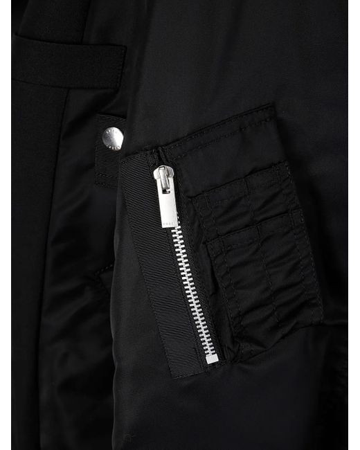 Sacai Black Suiting Bomber Jacket