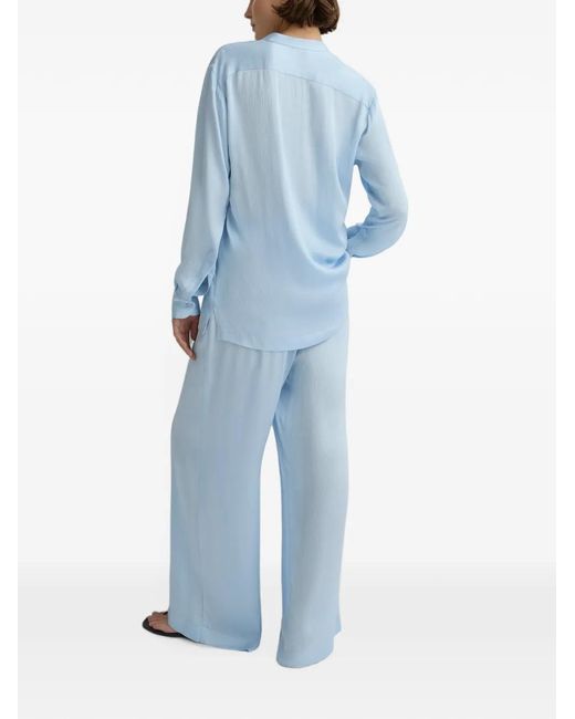 Bondi Born Blue Ardea Hammered-Satin Shirt