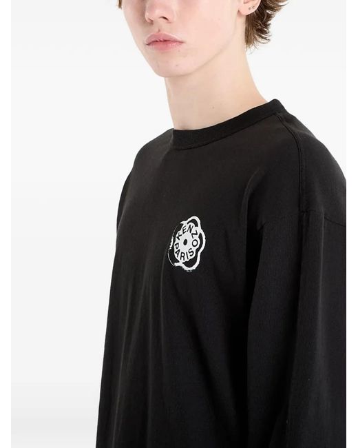 KENZO Black "Gots Boke Flower 2.0 Relax" Long Sleeves T-Shirt for men