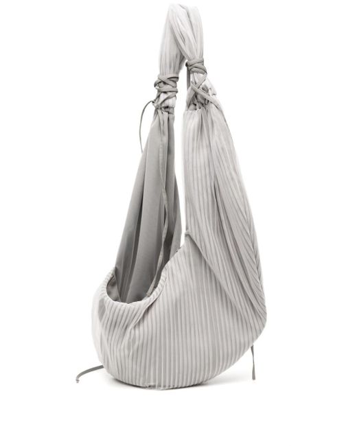 Kiko Kostadinov White Tulle Pleated Messenger Bag