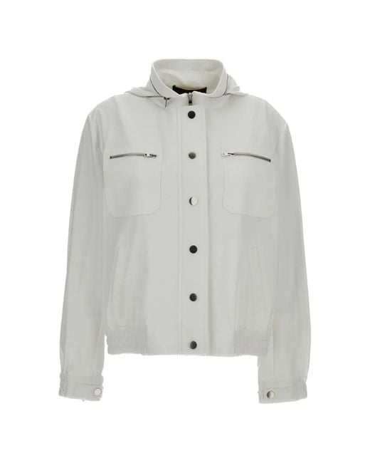 Irie White Hooded Zip-Pocket Jacket