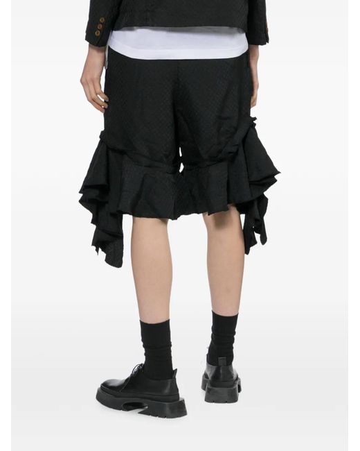 Comme des Garçons Black Ruffled Shorts