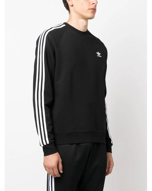 Adidas Black Logo-Print Sweatshirt for men
