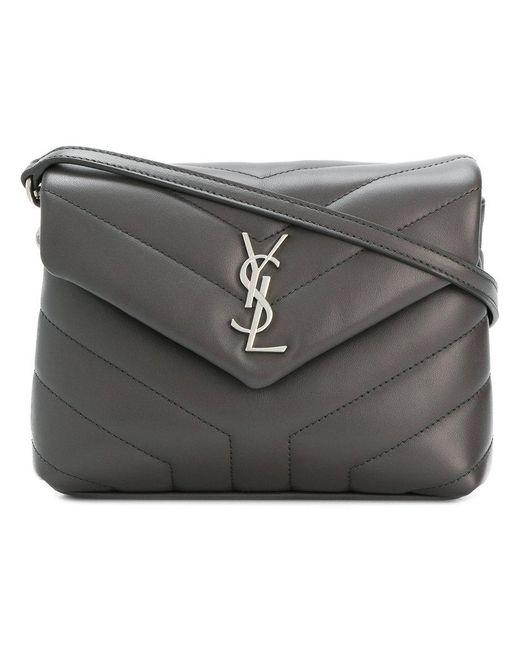 Saint Laurent Leather Toy Loulou Mini Bag in Grey (Gray) | Lyst