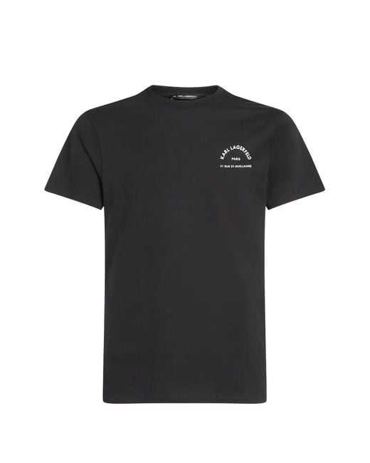Karl Lagerfeld Black Rue St-Guillaume Slim-Fit T-Shirt for men
