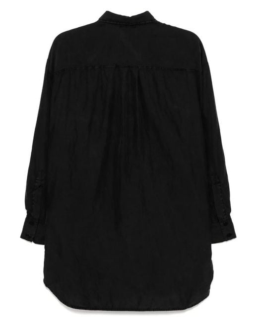 Transit Black Spread Collar Shirt