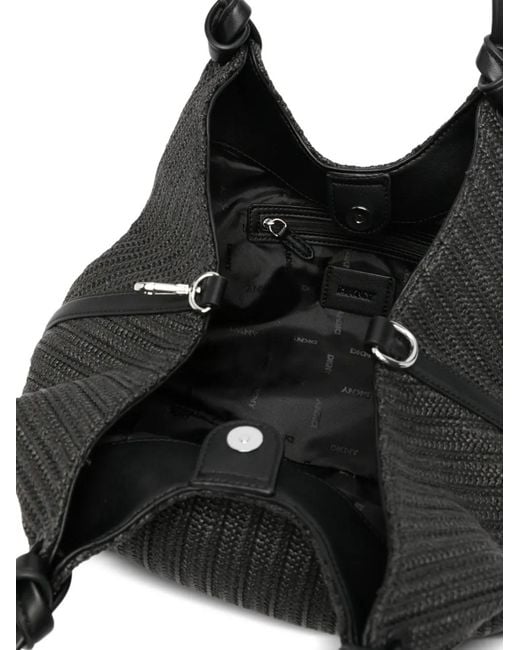 DKNY Black Gewebte Handtasche