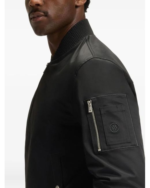 Boss Black Zip-Up Bomber Jacket for men