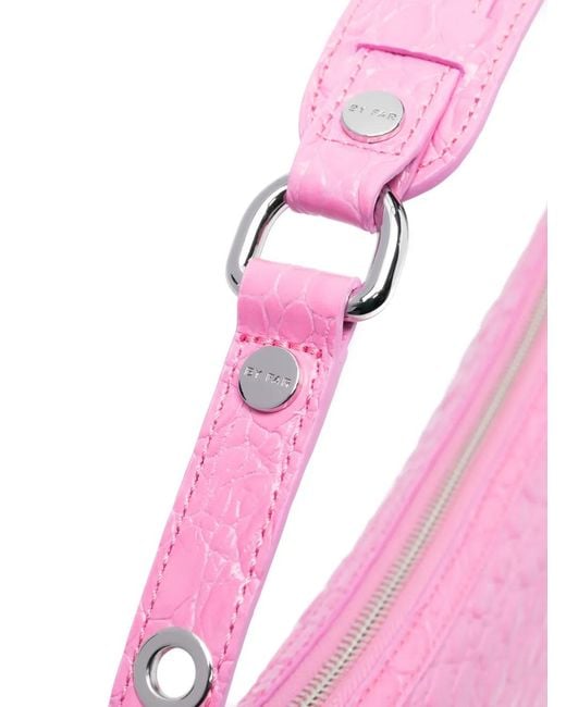 By Far Pink Gib Leather Shoulder Bag