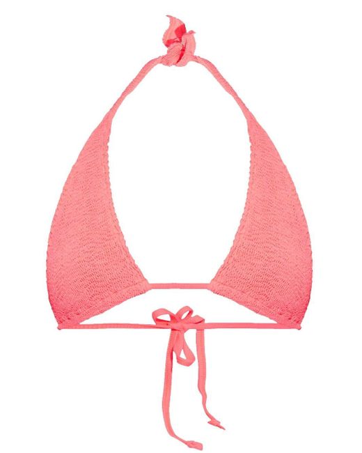 Bondeye Pink Jean Triangle Bikini Top